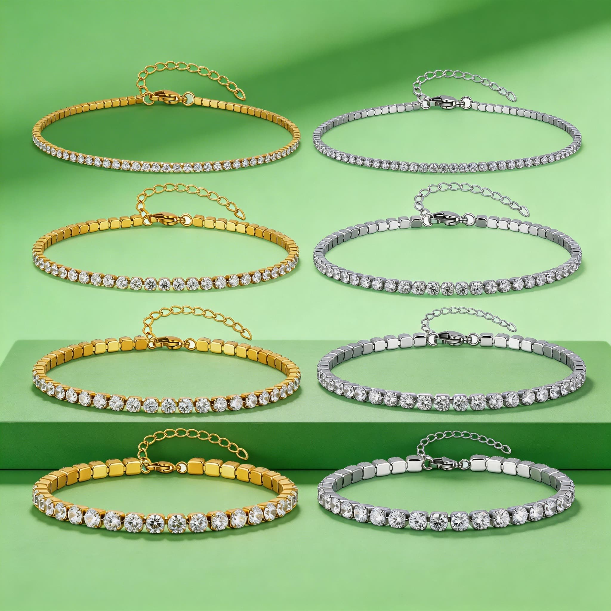 Gelang Kaki Rantai Zirkon Mewa - Jc Jewelry & Watches Photos ulasan dan harga